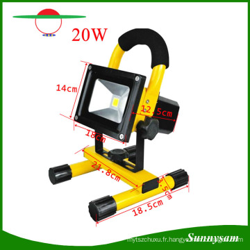 Lumière solaire de travail d&#39;inondation de l&#39;ÉPI 20W Rechargeble LED, lampe de camping rechargeable sans fil résistante à l&#39;eau